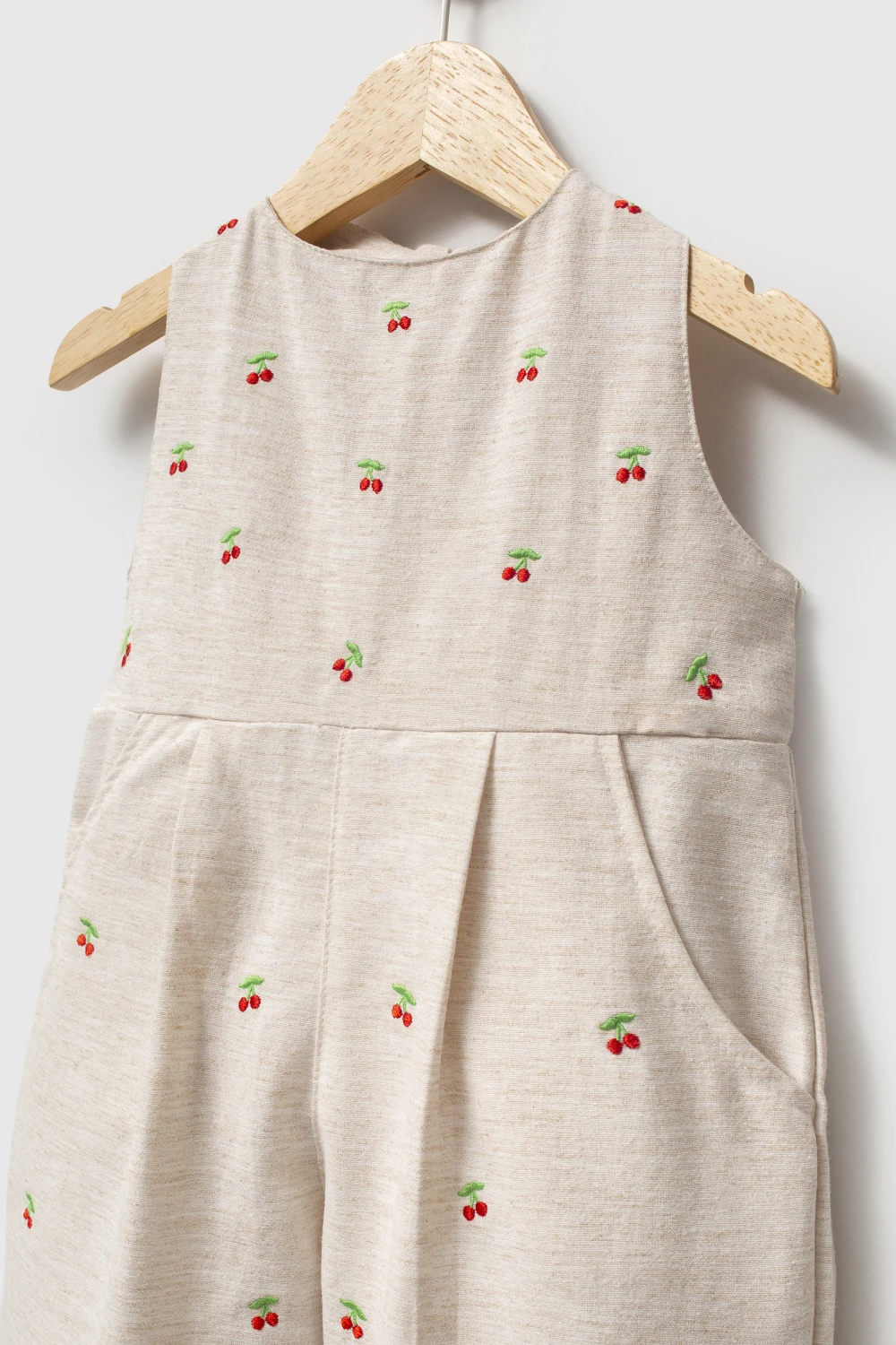 CHERRY EMBROIDERED 2-PACK GIRL JUMPSUIT 2-3-4-5 YEARS