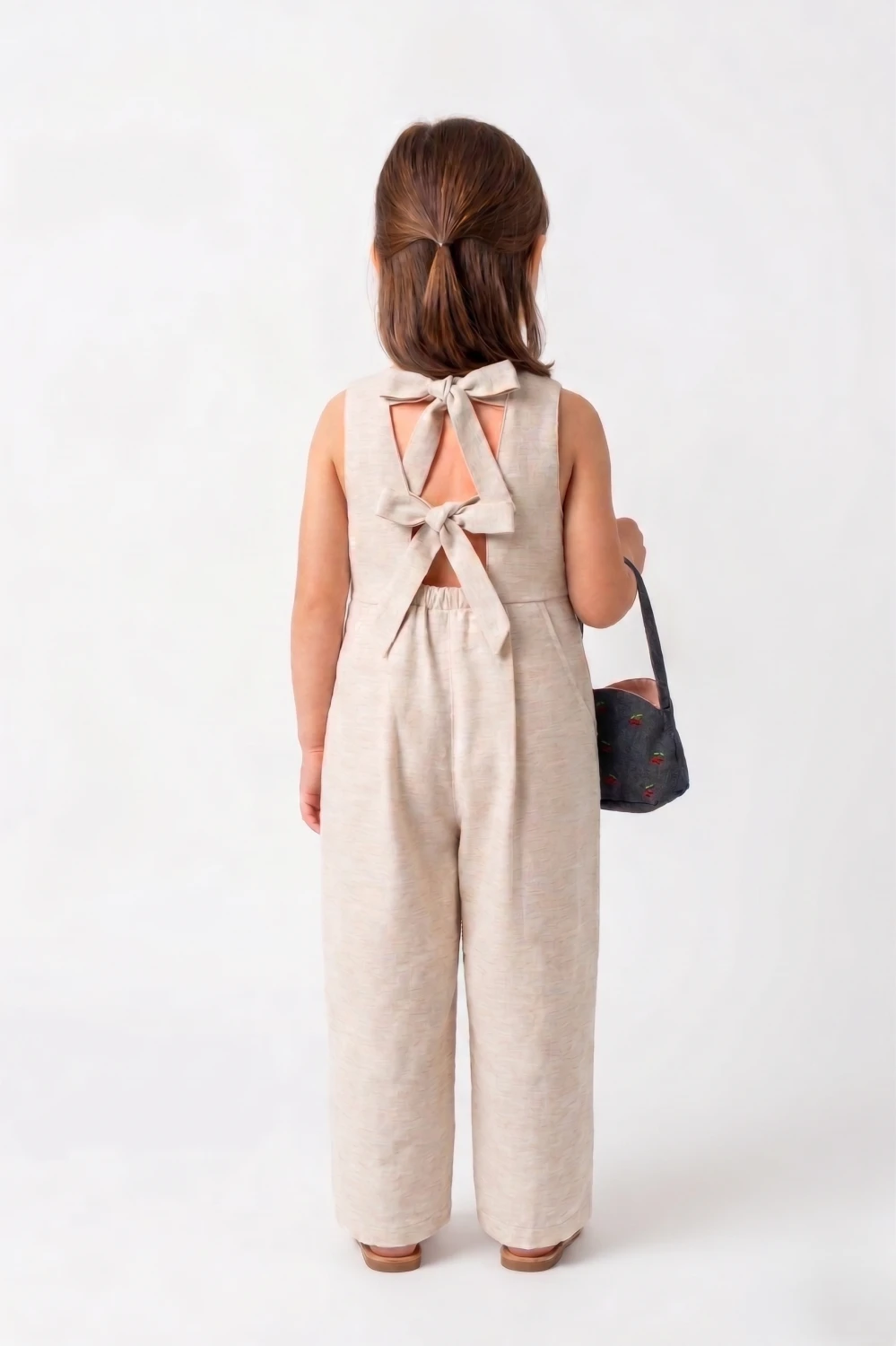 CHERRY EMBROIDERED 2-PACK GIRL JUMPSUIT 2-3-4-5 YEARS